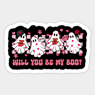 Will You Be My, Boo Funny Ghost Happy Valentine_s Day Women Sticker